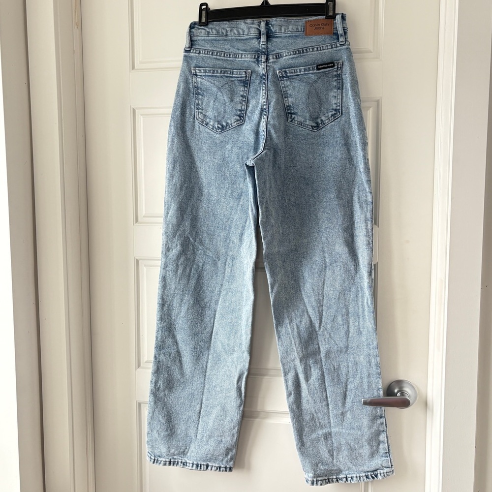 CALVIN KLEIN JEANS HIGH RISE 90'S FIT LIGHT WASH DENIM JEANS WOMAN 26